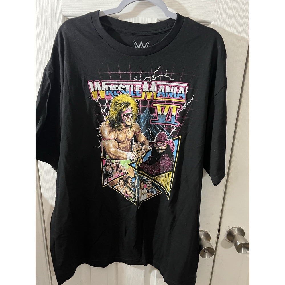 WWE WrestleMania Vintage T-Shirt USA Wrestling Graphic Used 2X
